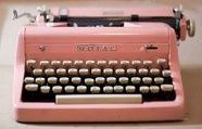roze typemachine
